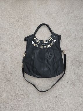 Foley And Corinna Leather Studded Hobo Bag
